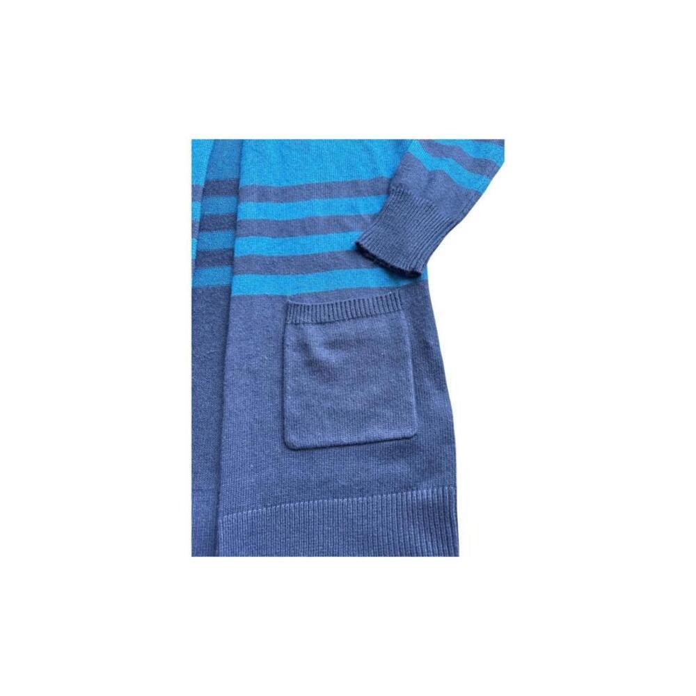 New Womens Michael Kors Basics Knit Wrap Sweater Size L Midnight Blue MSRP $150 - Picture 2 of 3
